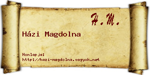 Házi Magdolna névjegykártya