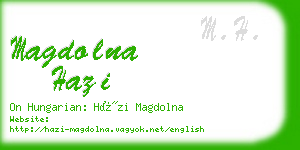 magdolna hazi business card